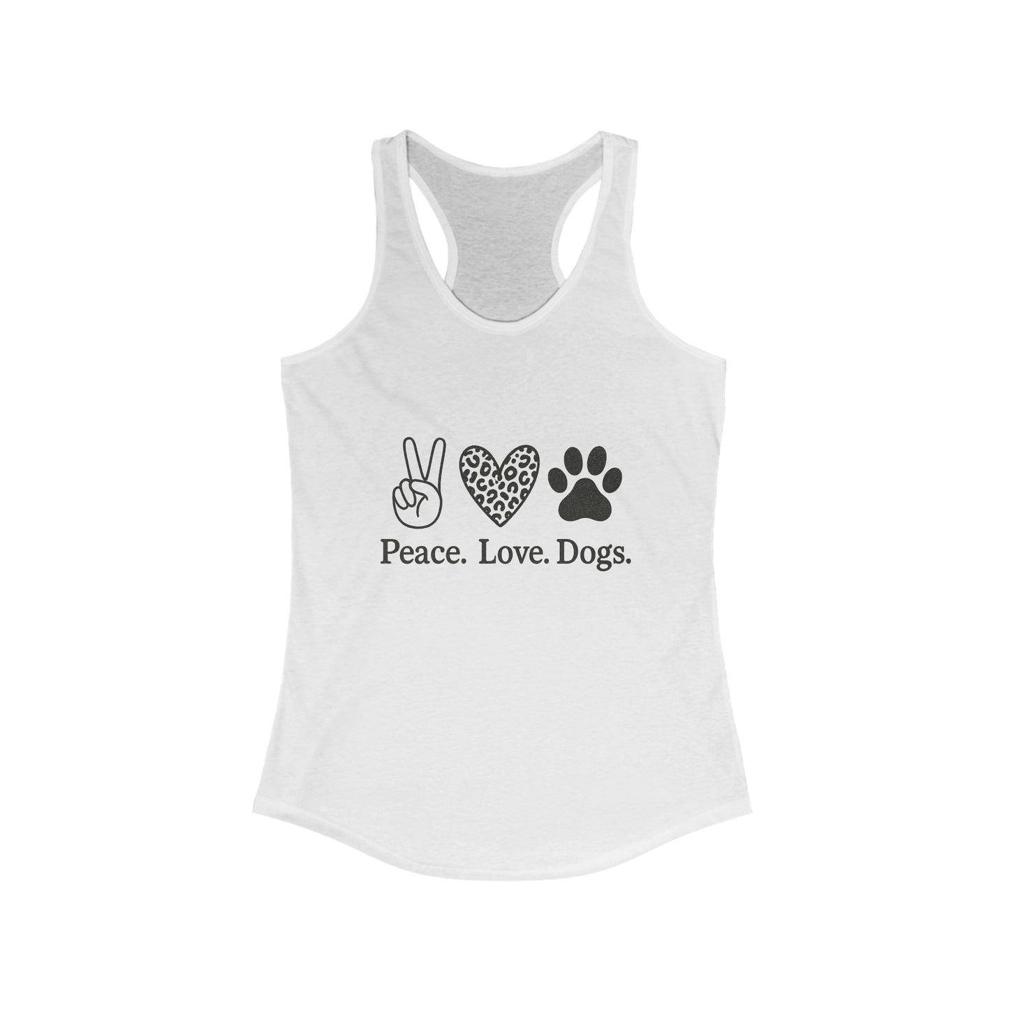 Women's Peace Love Dogs Racerback Tank Top