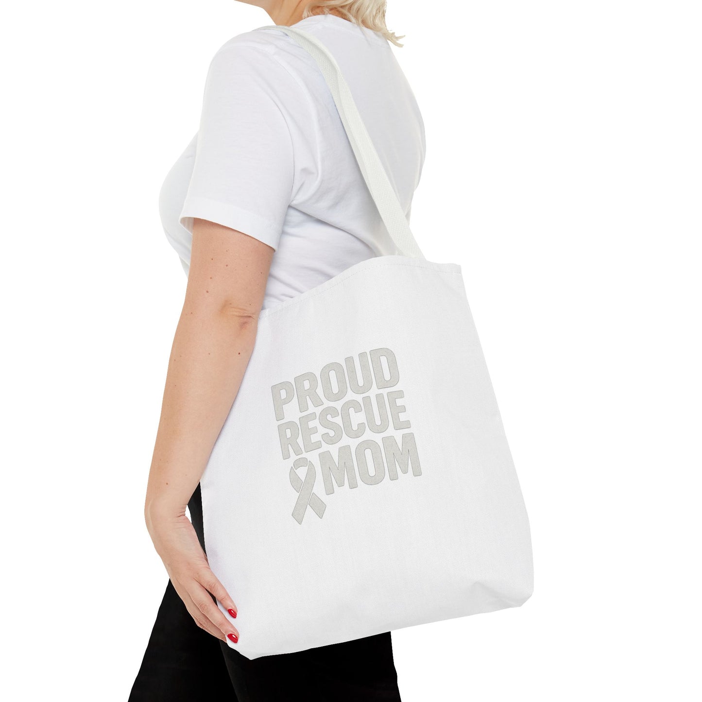 Proud Rescue Mom Tote Bag