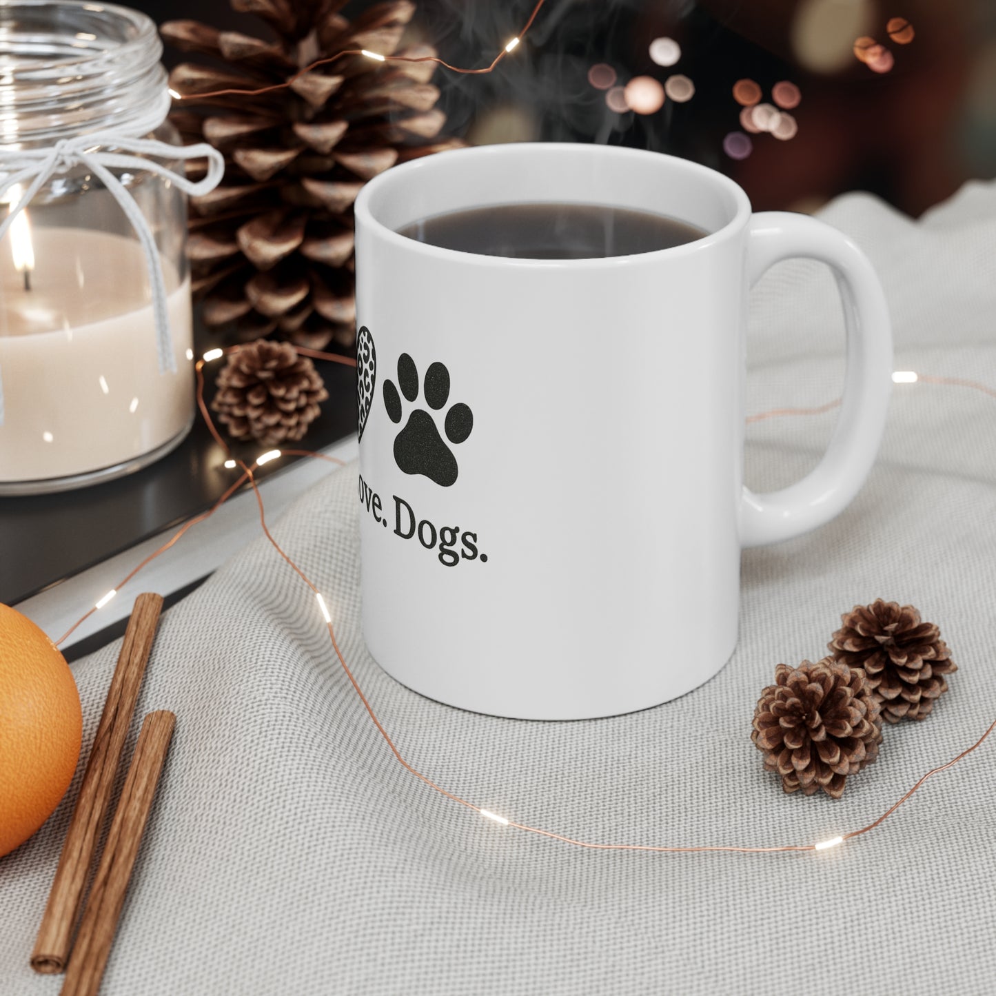 Peace, Love, Dogs Mug