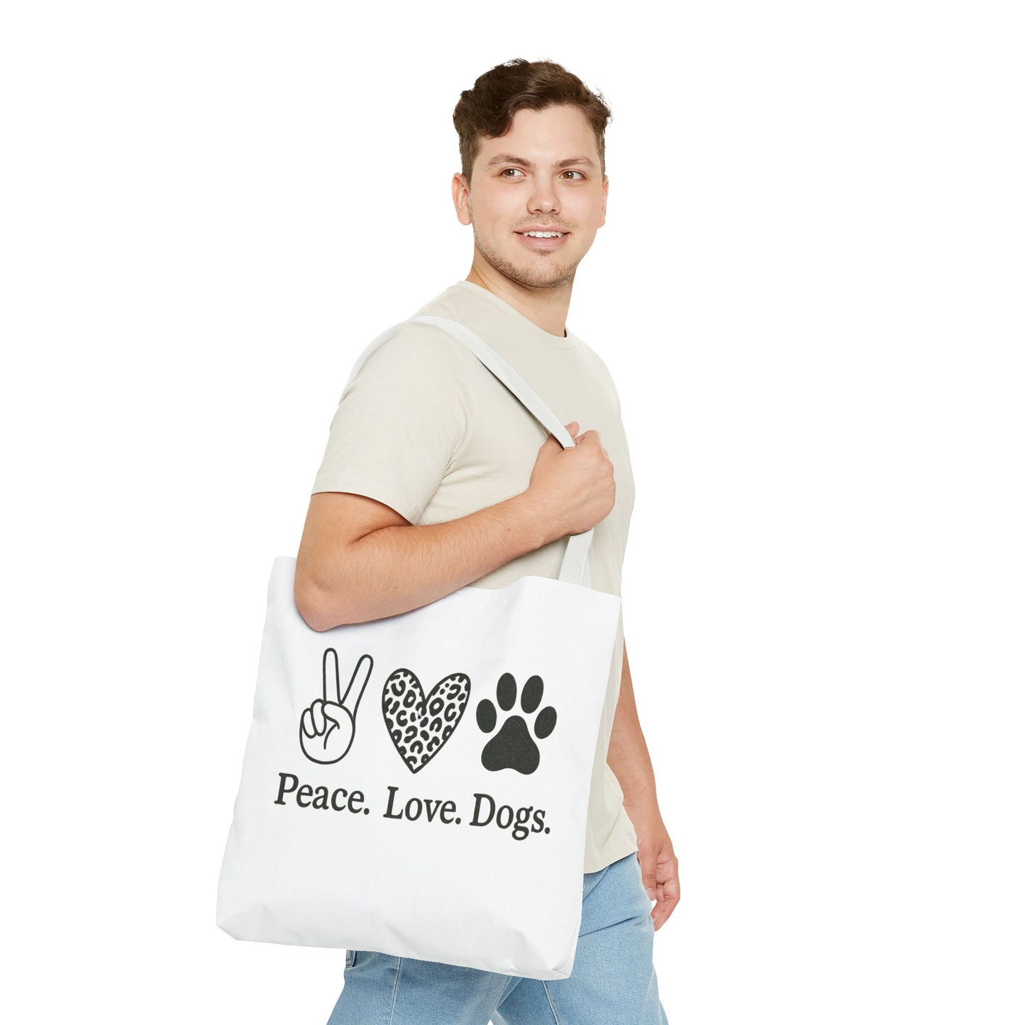 Peace Love Dogs Tote Bag