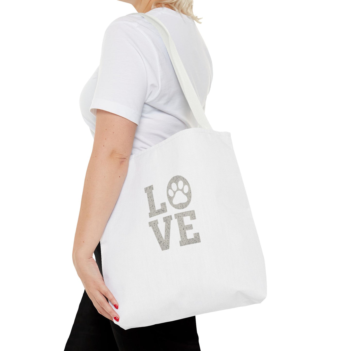 Love Paw Print Tote Bag