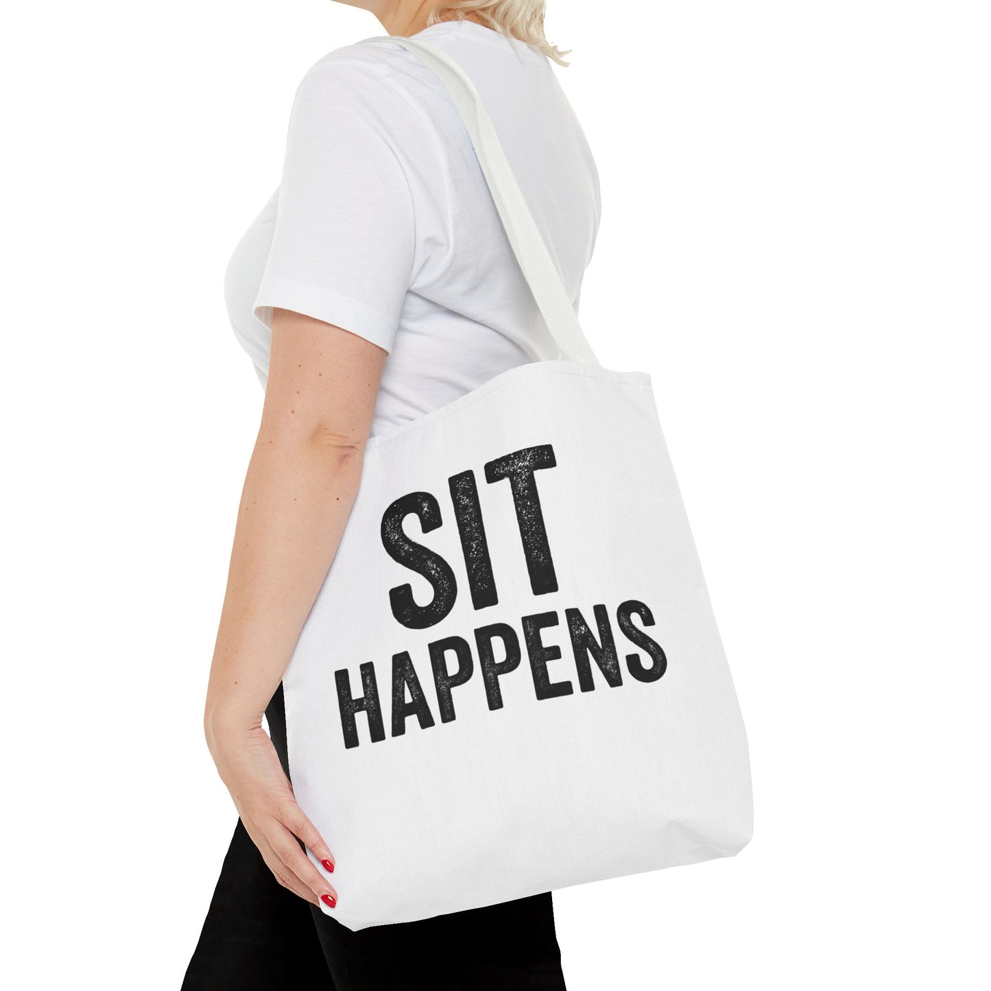 Funny Tote Bag - 'Sit Happens'