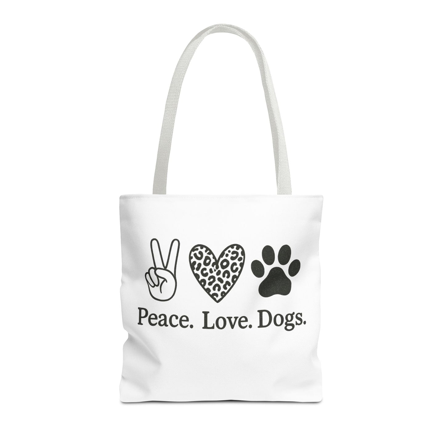 Peace Love Dogs Tote Bag