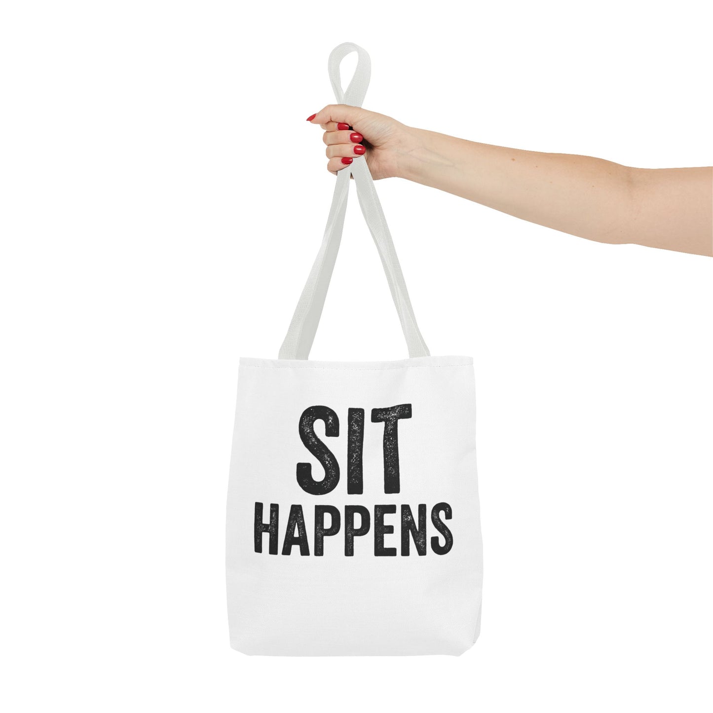 Funny Tote Bag - 'Sit Happens'