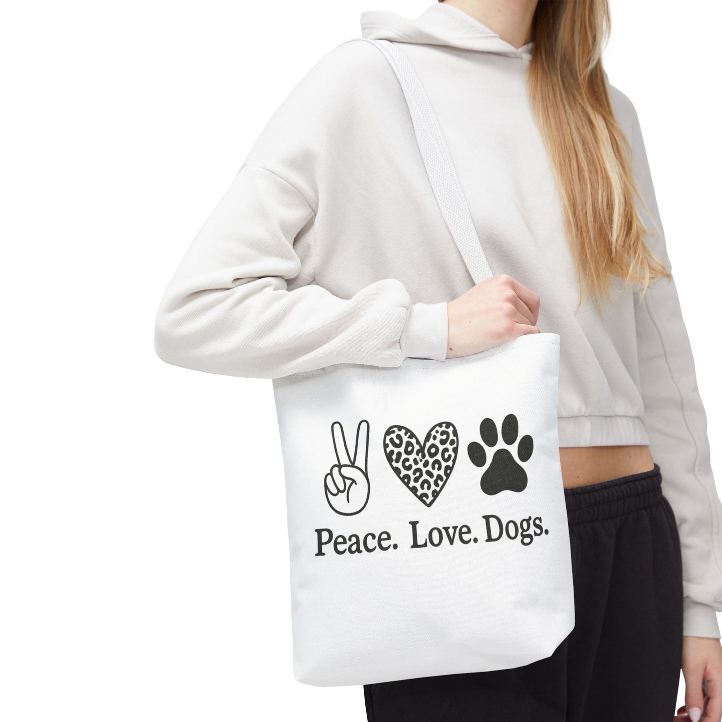 Peace Love Dogs Tote Bag