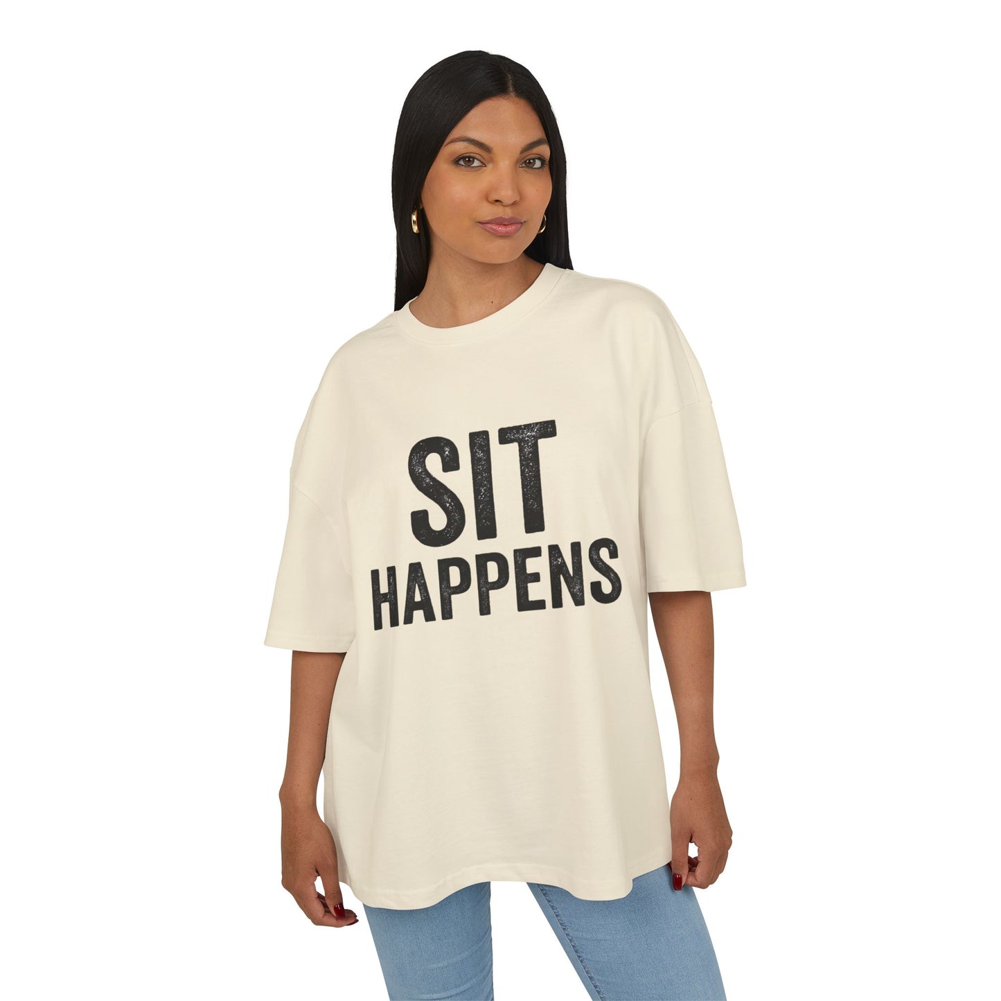 Humorous Box Tee - 'SIT HAPPENS'