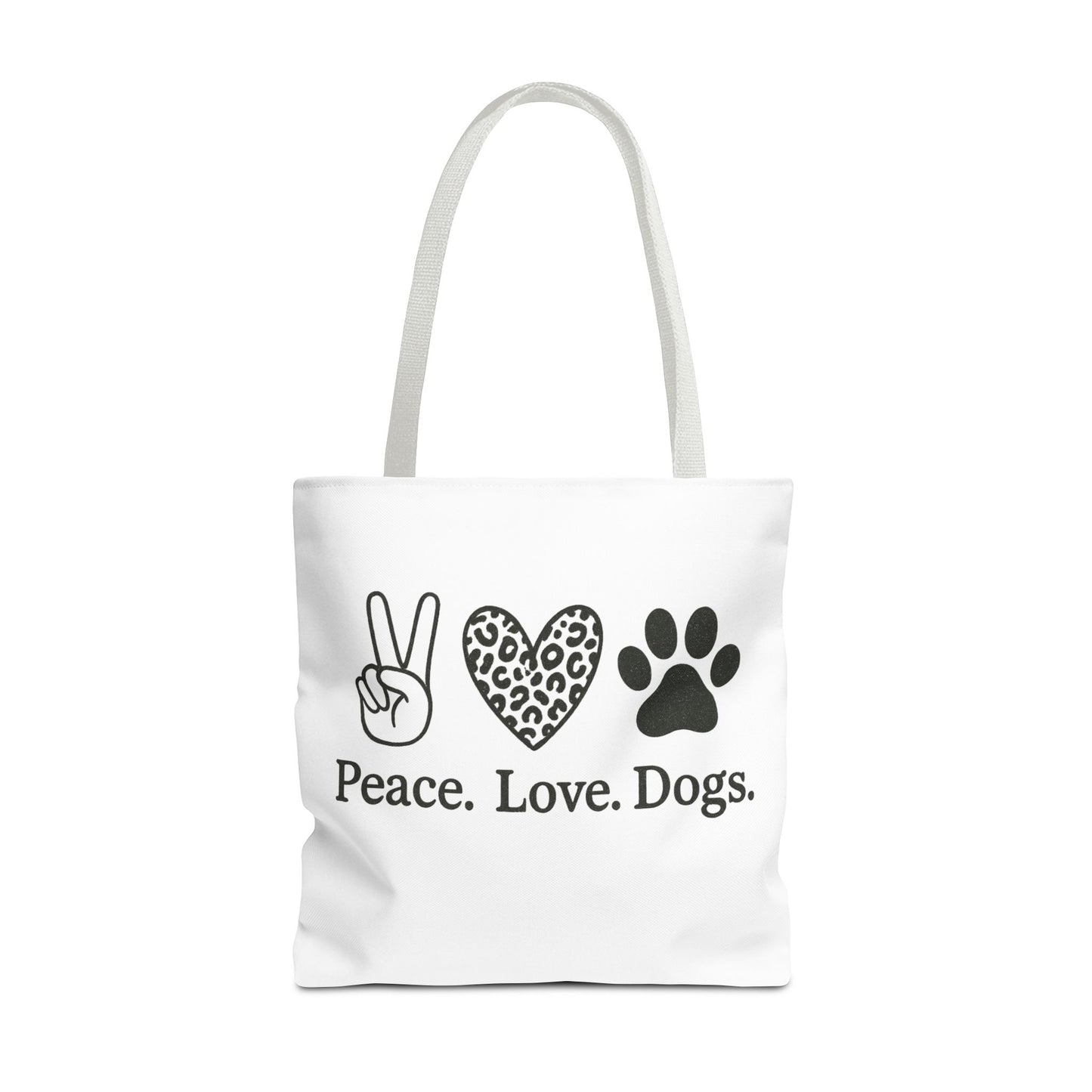 Peace Love Dogs Tote Bag