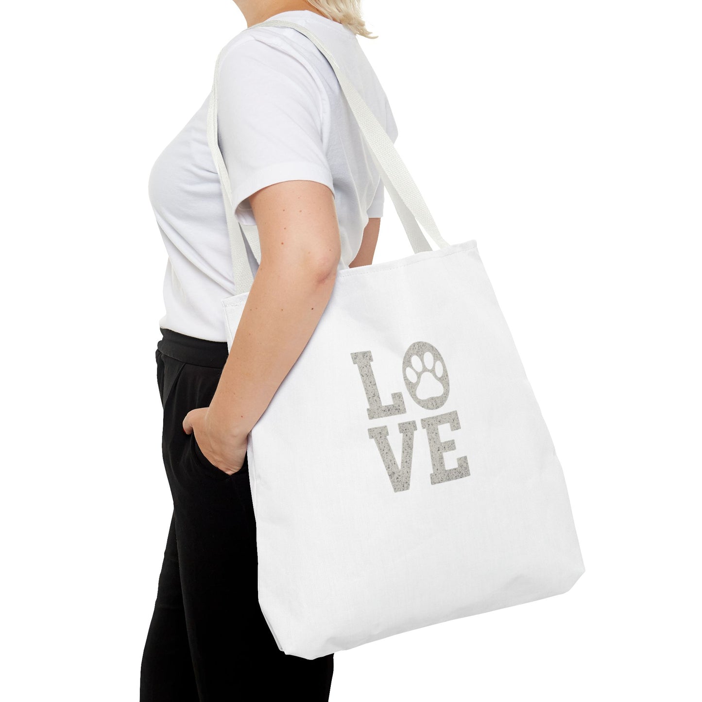 Love Paw Print Tote Bag