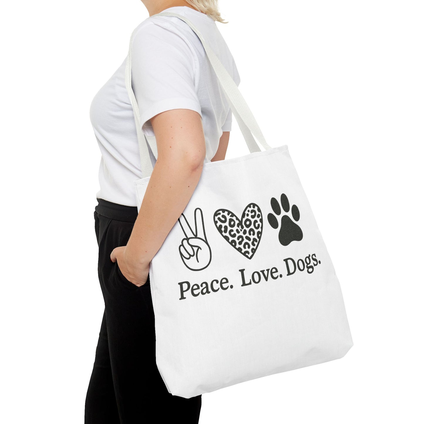 Peace Love Dogs Tote Bag