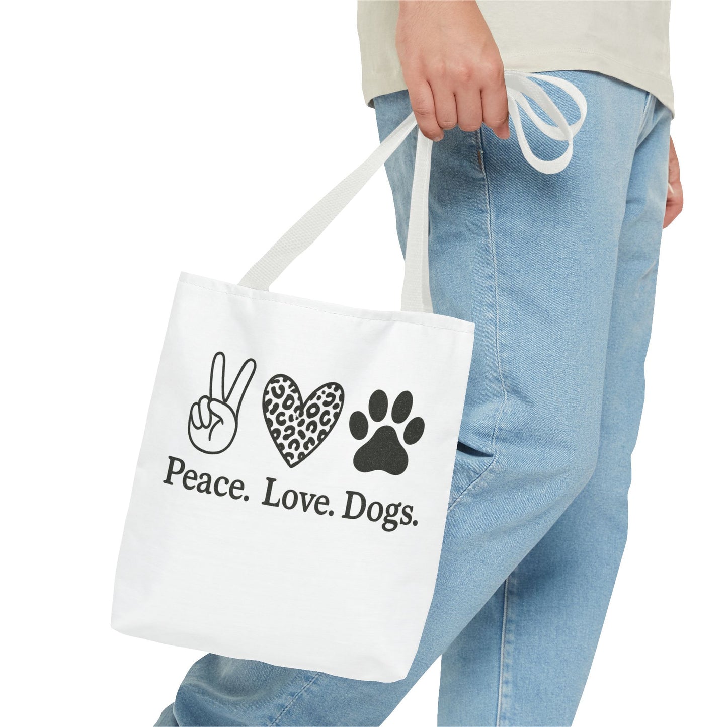 Peace Love Dogs Tote Bag