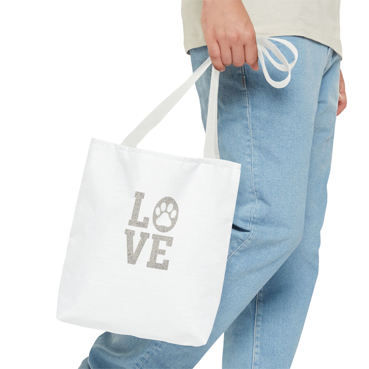 Love Paw Print Tote Bag