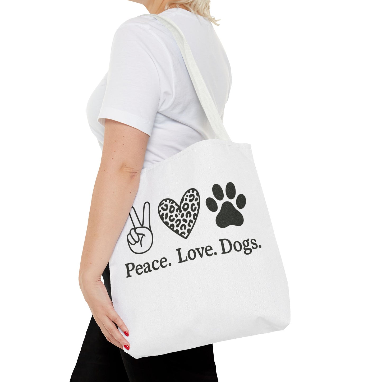 Peace Love Dogs Tote Bag