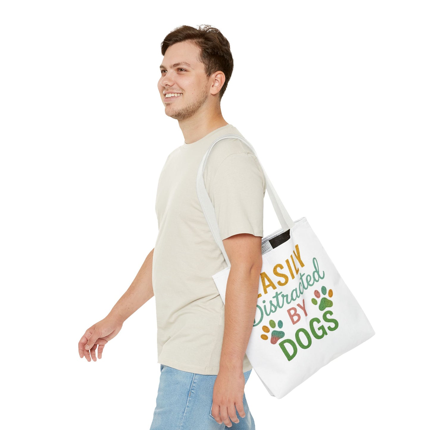 Easily Distracted by Dogs Tote Bag
