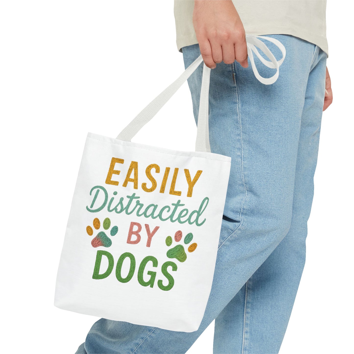 Easily Distracted by Dogs Tote Bag