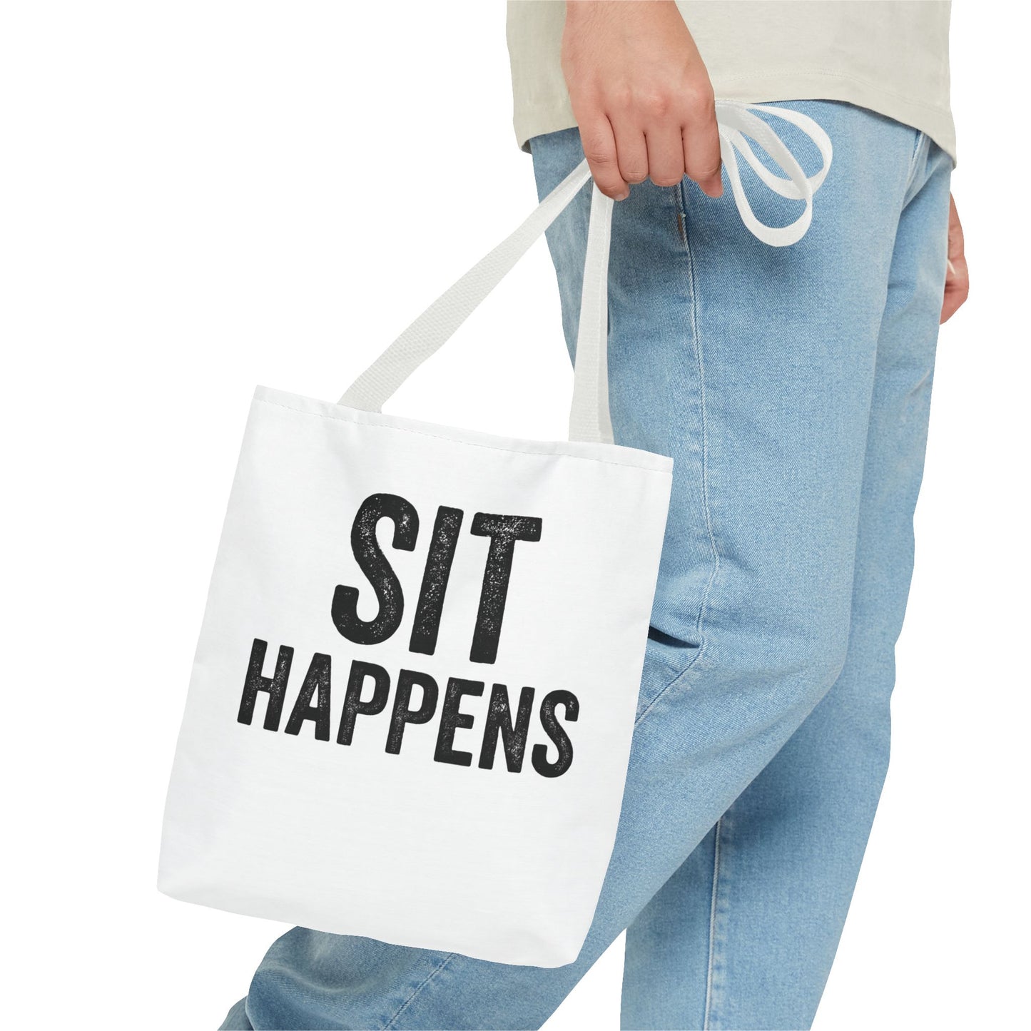 Funny Tote Bag - 'Sit Happens'