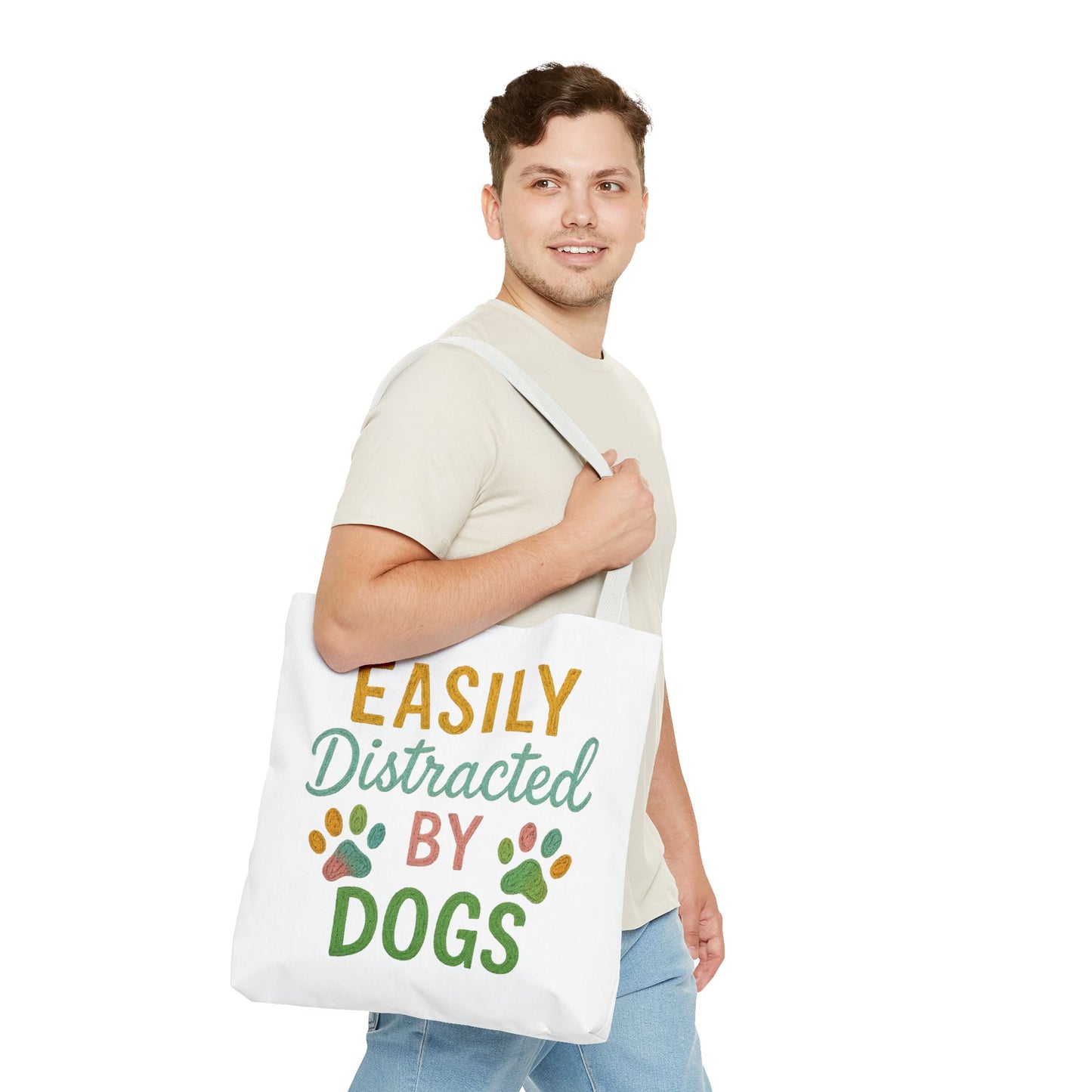 Easily Distracted by Dogs Tote Bag