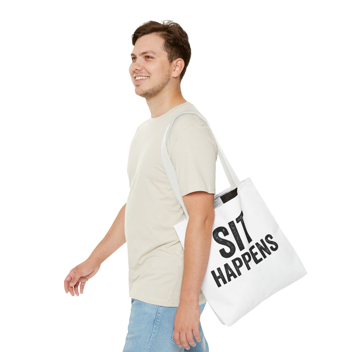 Funny Tote Bag - 'Sit Happens'