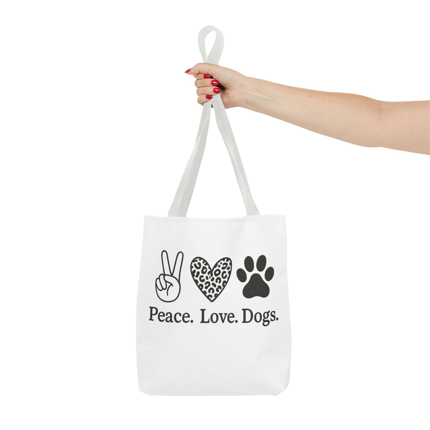 Peace Love Dogs Tote Bag