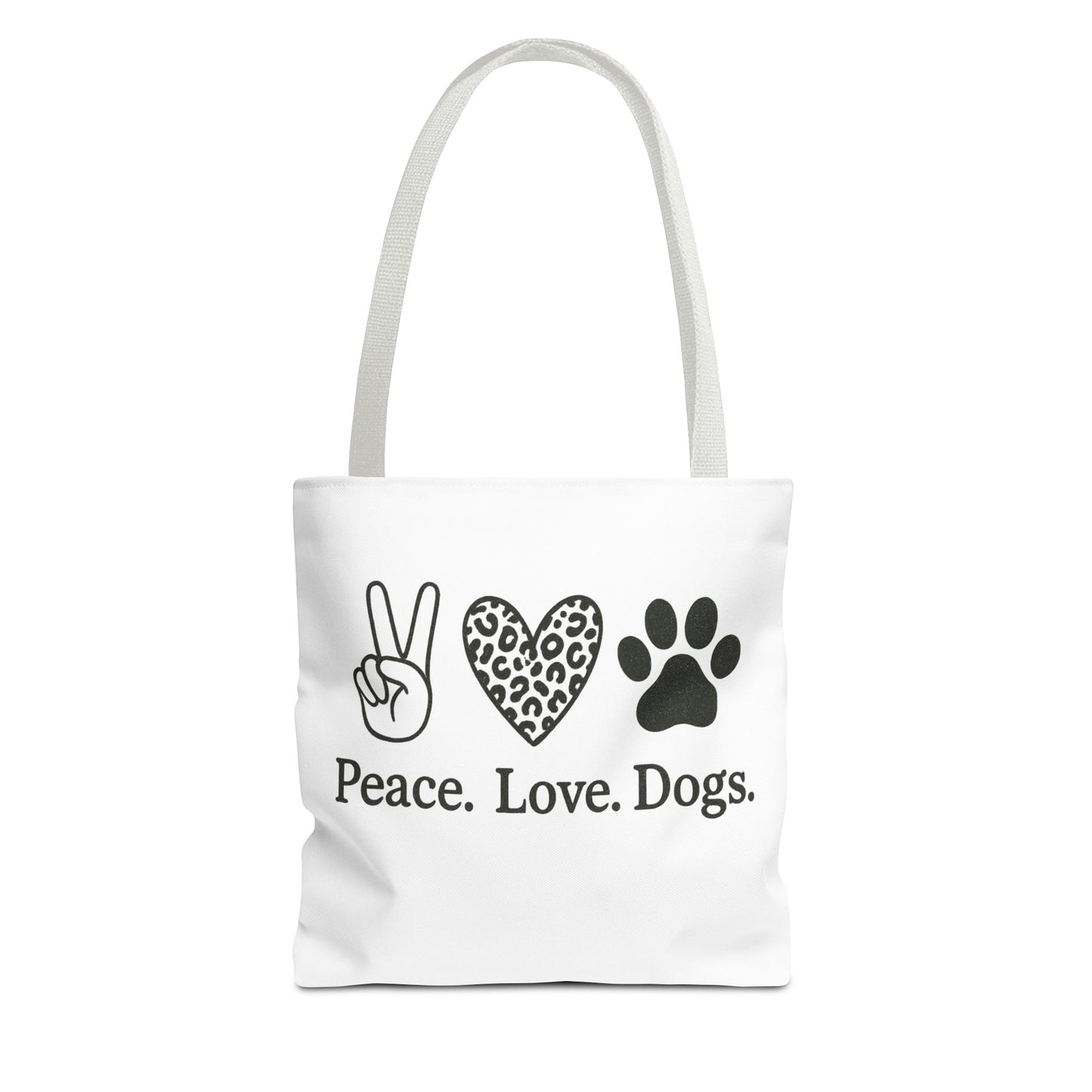 Peace Love Dogs Tote Bag