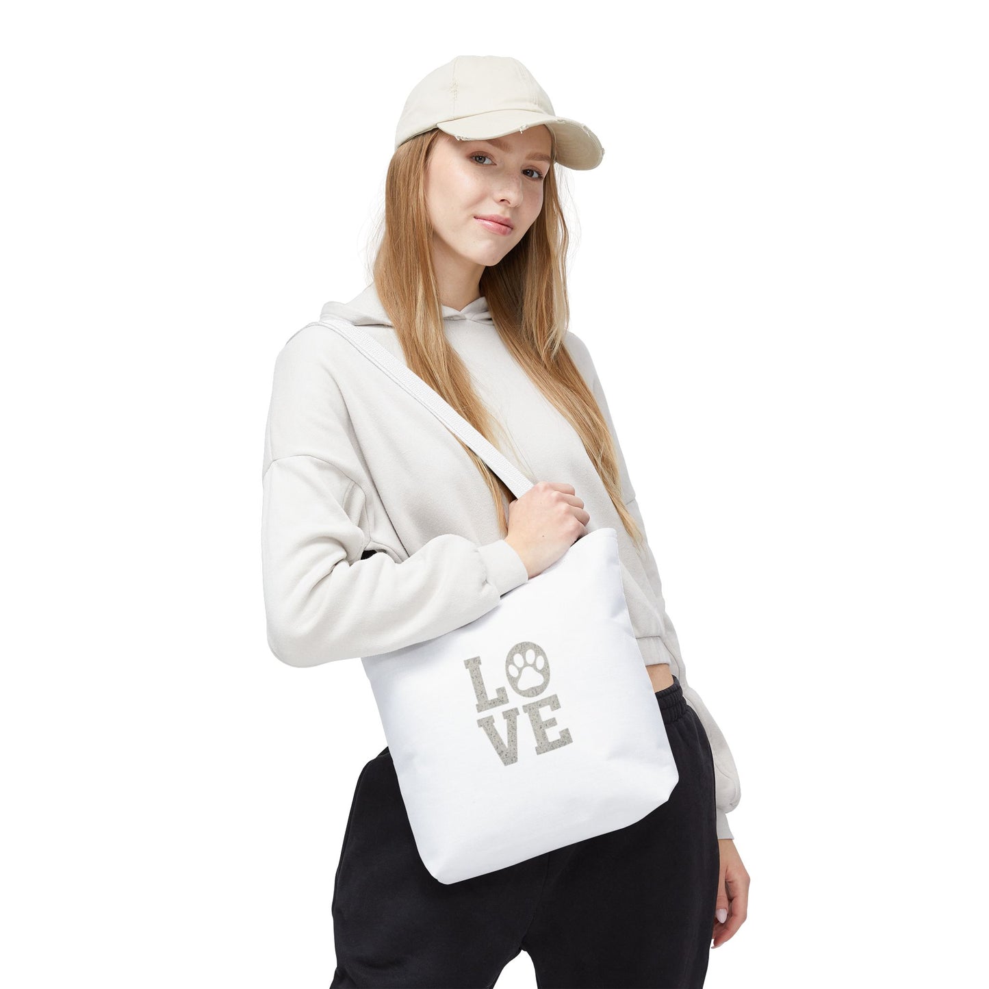 Love Paw Print Tote Bag